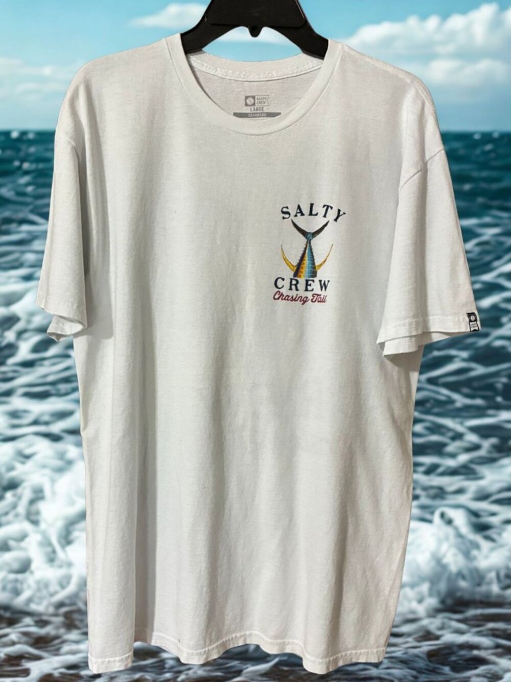 Salty Crew Chasing Tail White T-Shirt Large